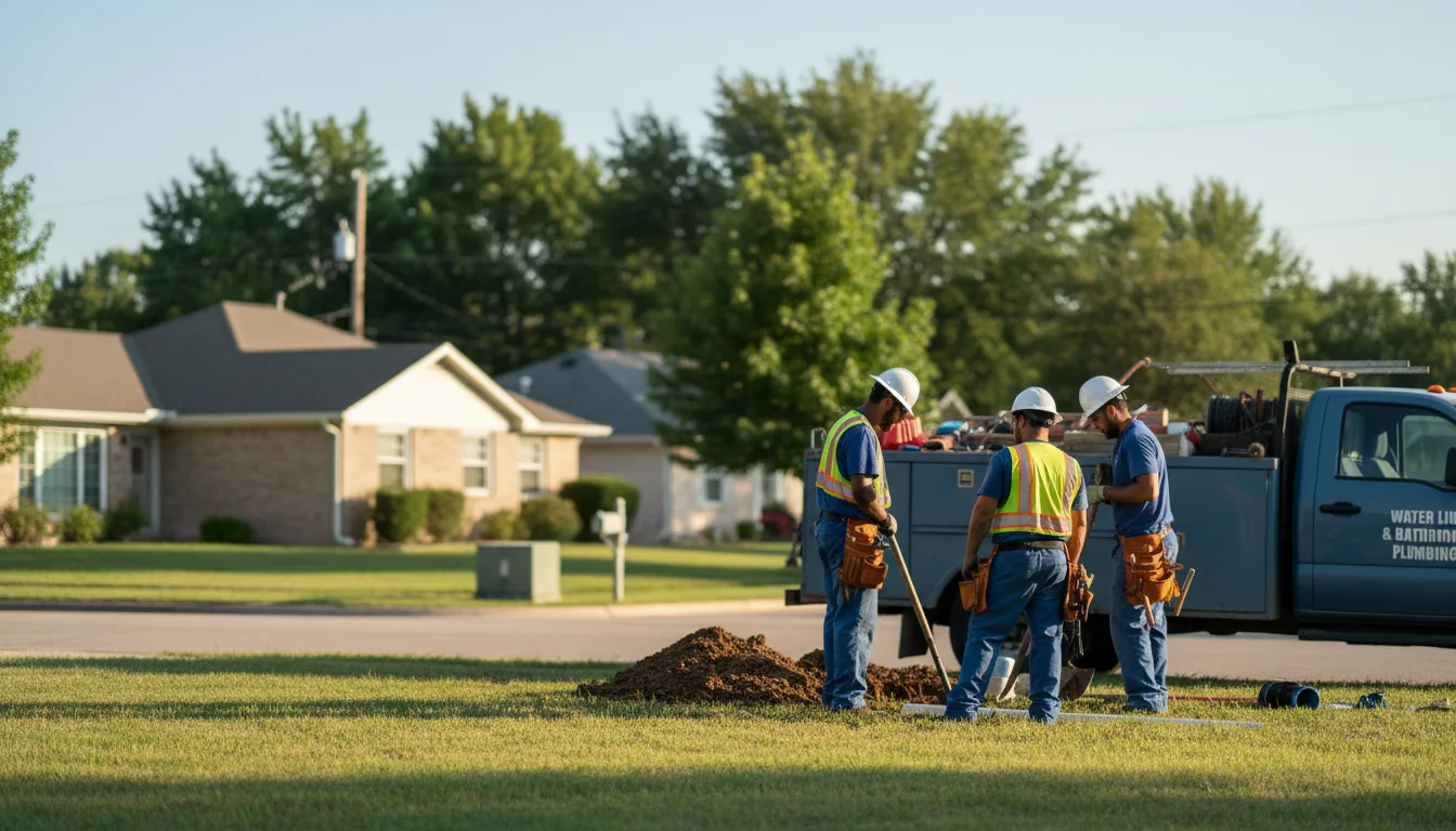 Residential water line and bathroom plumbing service in Dalzell, IL